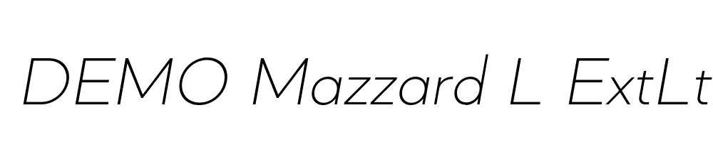 FSP DEMO Mazzard L ExtLt Italic