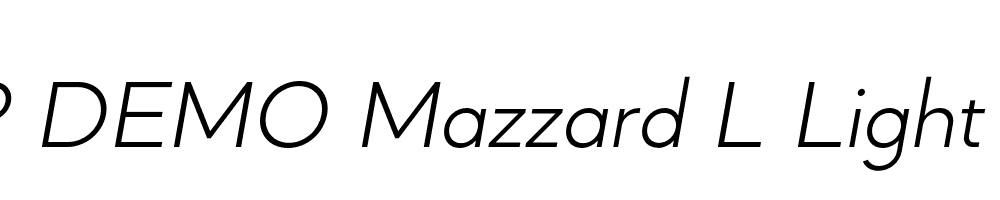 FSP DEMO Mazzard L Light Italic