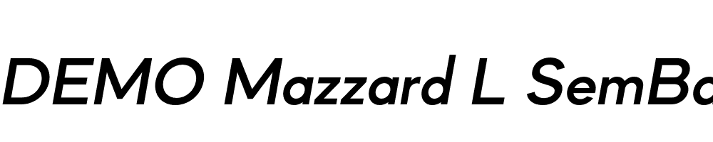 FSP DEMO Mazzard L SemBd Italic