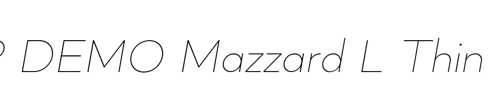 FSP DEMO Mazzard L Thin Italic