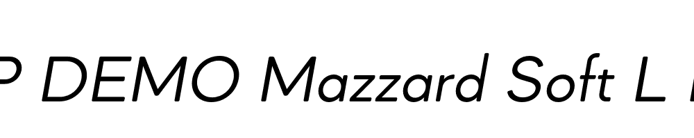 FSP DEMO Mazzard Soft L Italic