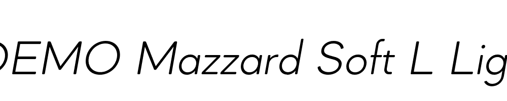 FSP DEMO Mazzard Soft L Light Italic