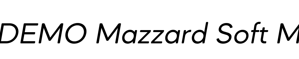 FSP DEMO Mazzard Soft M Italic