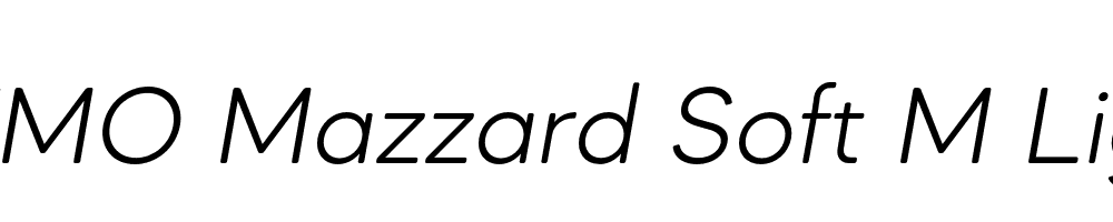 FSP DEMO Mazzard Soft M Light Italic