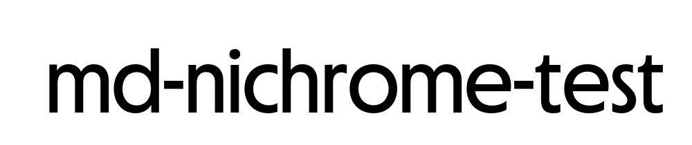 Md Nichrome Test