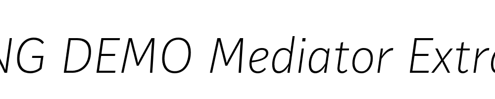  DEMO Mediator Extra Light Italic