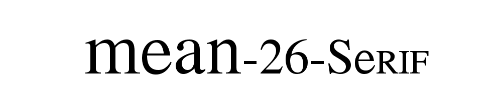 MEAN-26-Serif