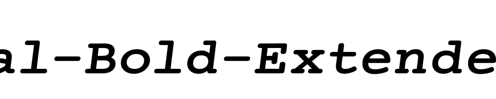 Mechanical-Bold-Extended-Oblique