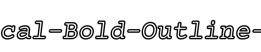 Mechanical-Bold-Outline-Oblique