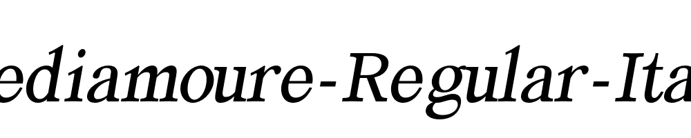 Mediamoure-Regular-Italic