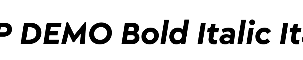 FSP DEMO Bold Italic Italic