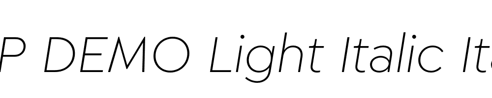 FSP DEMO Light Italic Italic