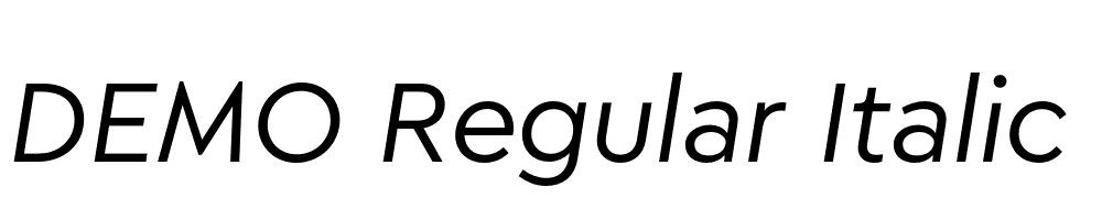 FSP DEMO Regular Italic Italic