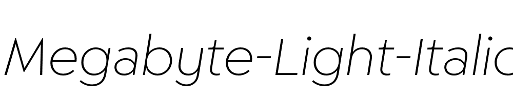 Megabyte-Light-Italic