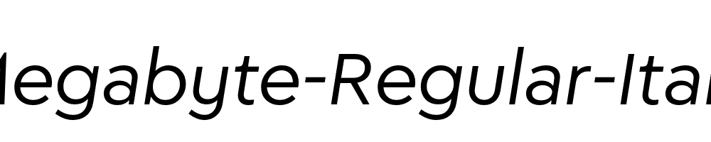 Megabyte-Regular-Italic