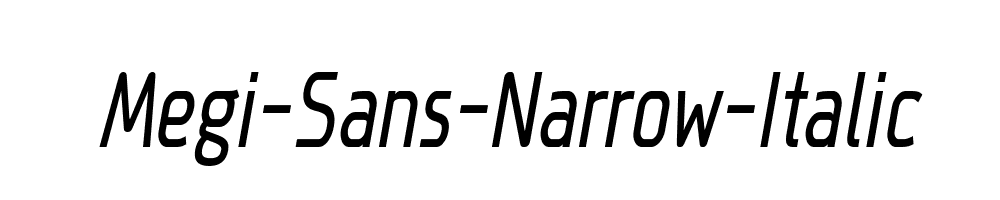 Megi-Sans-Narrow-Italic