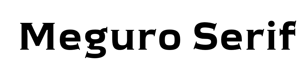 Meguro Serif