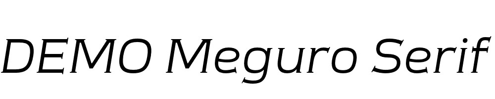 FSP DEMO Meguro Serif Italic