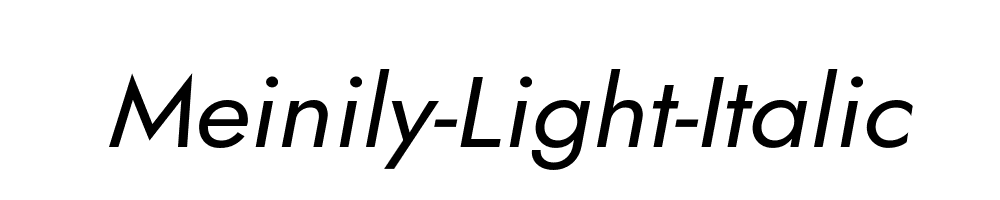 Meinily-Light-Italic