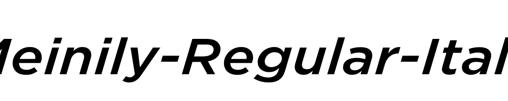 Meinily-Regular-Italic