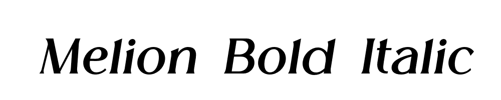 Melion-Bold-Italic