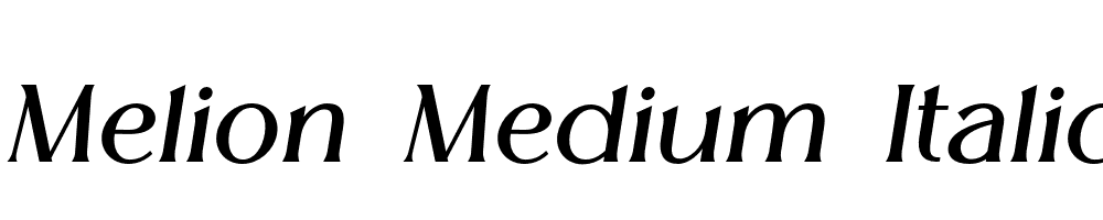 Melion-Medium-Italic