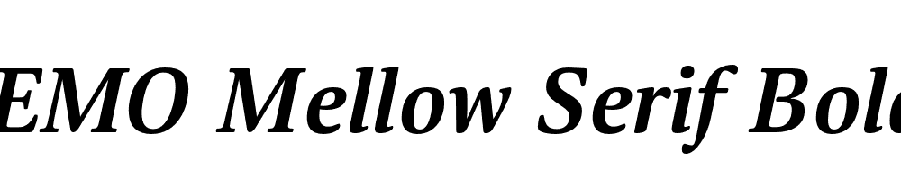 FSP DEMO Mellow Serif Bold Italic