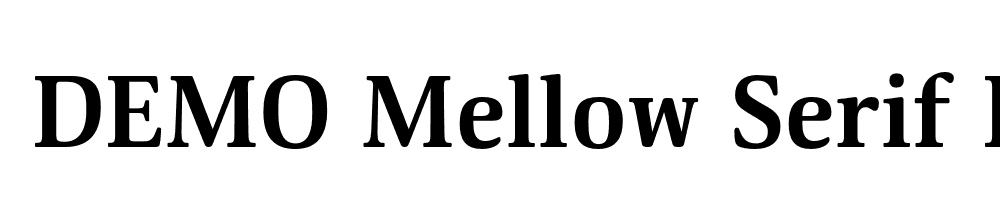 FSP DEMO Mellow Serif Bold