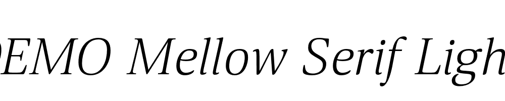 FSP DEMO Mellow Serif Light Italic