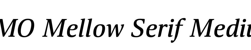 FSP DEMO Mellow Serif Medium Italic