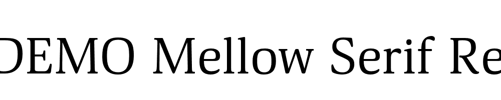 FSP DEMO Mellow Serif Regular