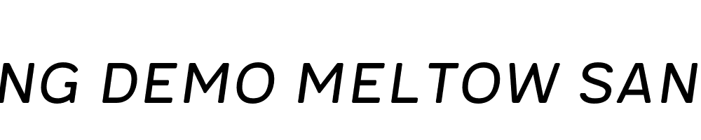  DEMO Meltow San 100 Italic