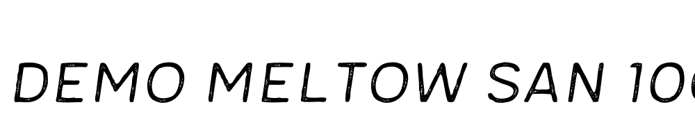  DEMO Meltow San 100 Rust Italic