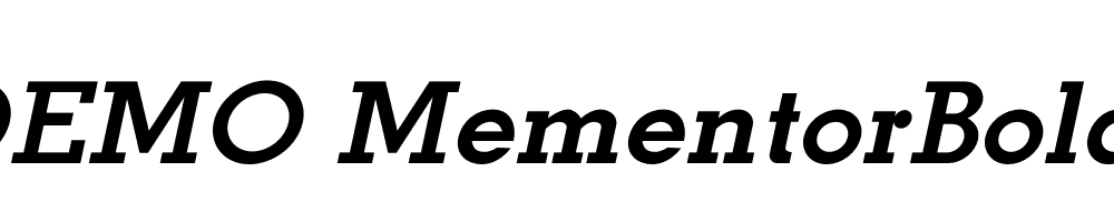 FSP DEMO MementorBold Italic