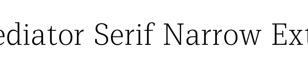  DEMO Mediator Serif Narrow ExtLt Regular