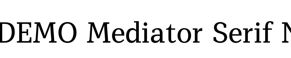  DEMO Mediator Serif Narrow Regular