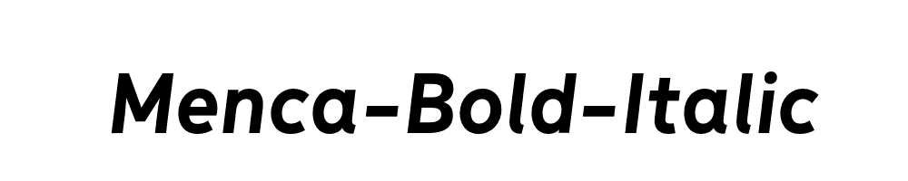 Menca-Bold-Italic