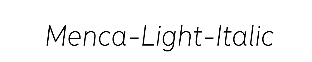 Menca-Light-Italic