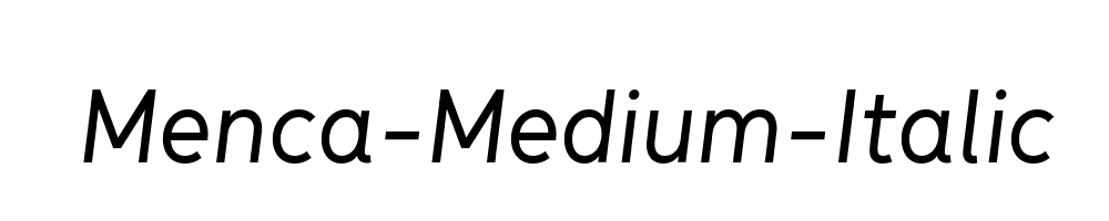 Menca-Medium-Italic