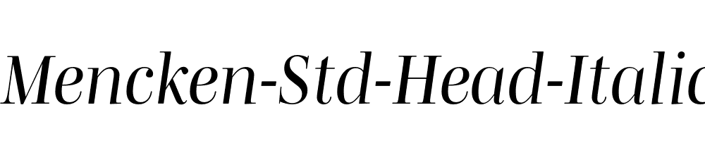 Mencken-Std-Head-Italic