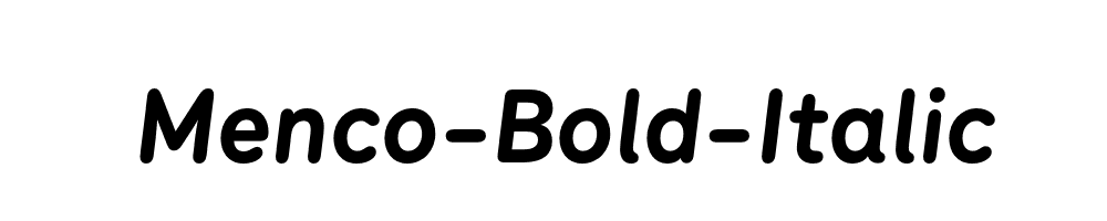 Menco-Bold-Italic