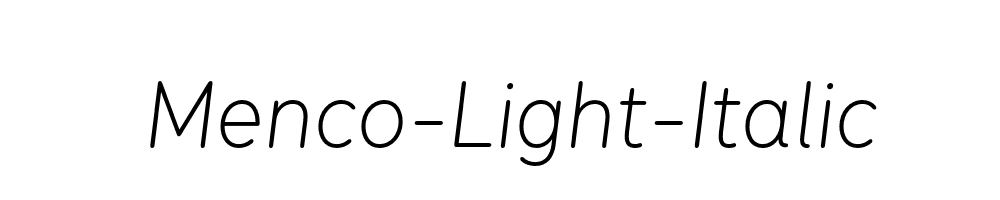 Menco-Light-Italic