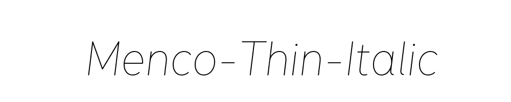 Menco-Thin-Italic