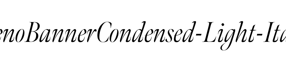 MenoBannerCondensed-Light-Italic