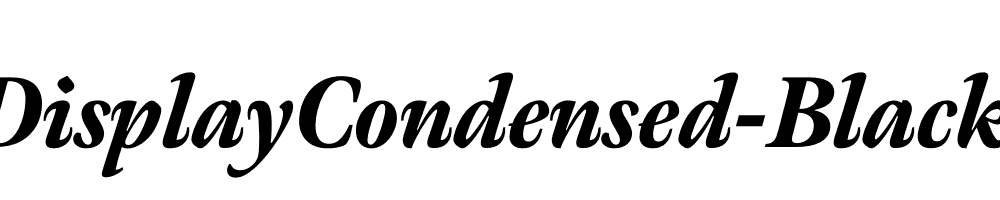 MenoDisplayCondensed-Black-Italic