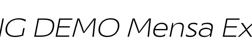  DEMO Mensa Exp Light Italic