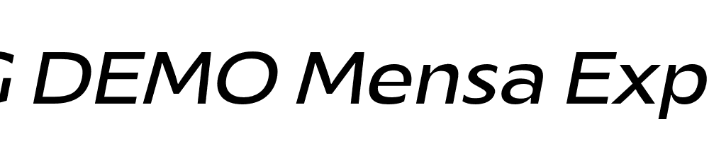  DEMO Mensa Exp Regular Italic