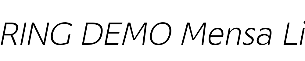  DEMO Mensa Light Italic