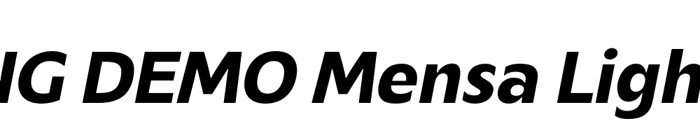  DEMO Mensa Light Bold Italic