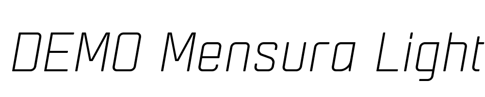  DEMO Mensura Light Italic Regular